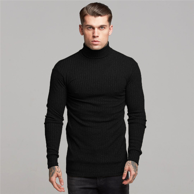 Title 10, High Collar T-shirt Long Sleeve T-shirt Men