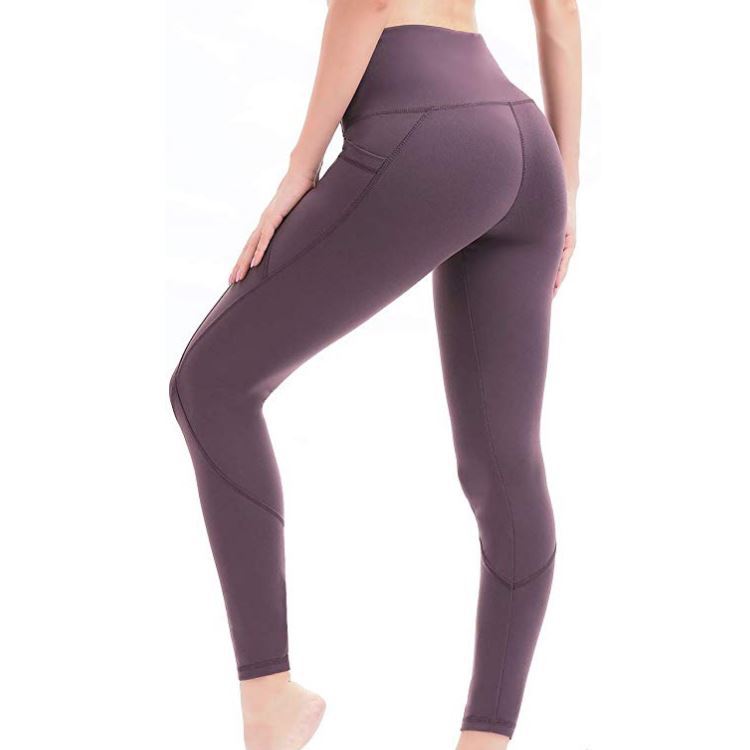 Title 10, Solid color running fitness sports leggings. Hi...