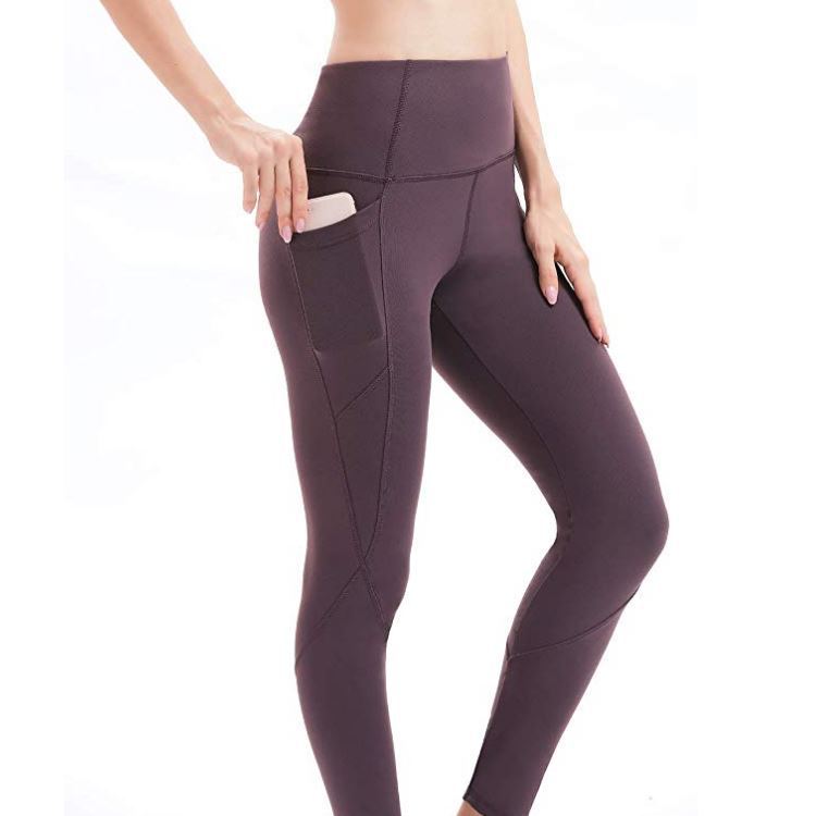 Title 14, Solid color running fitness sports leggings. Hi...