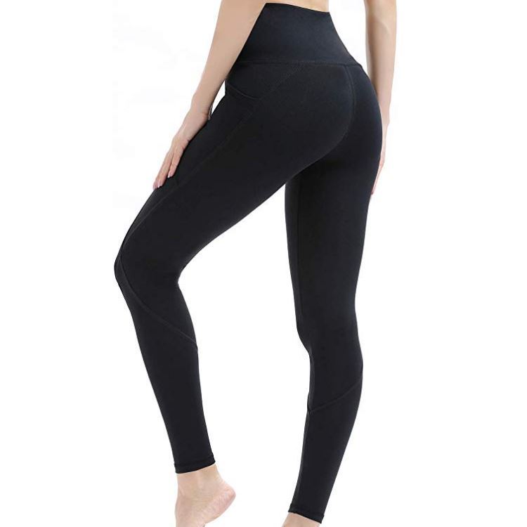 Title 17, Solid color running fitness sports leggings. Hi...