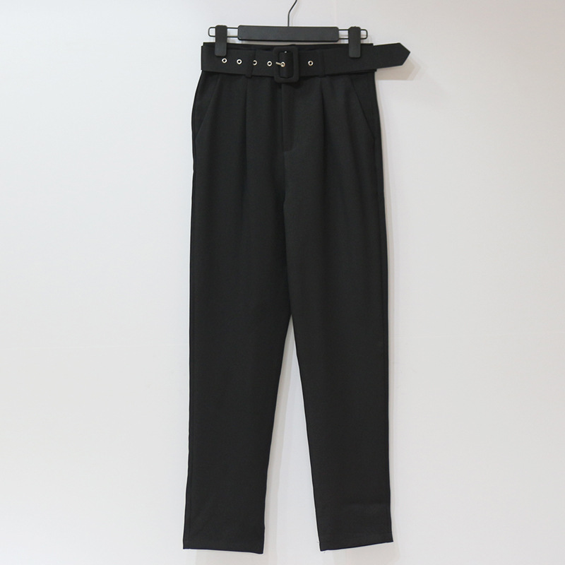 Title 1, Womens solid color high waist trousers, a vers...