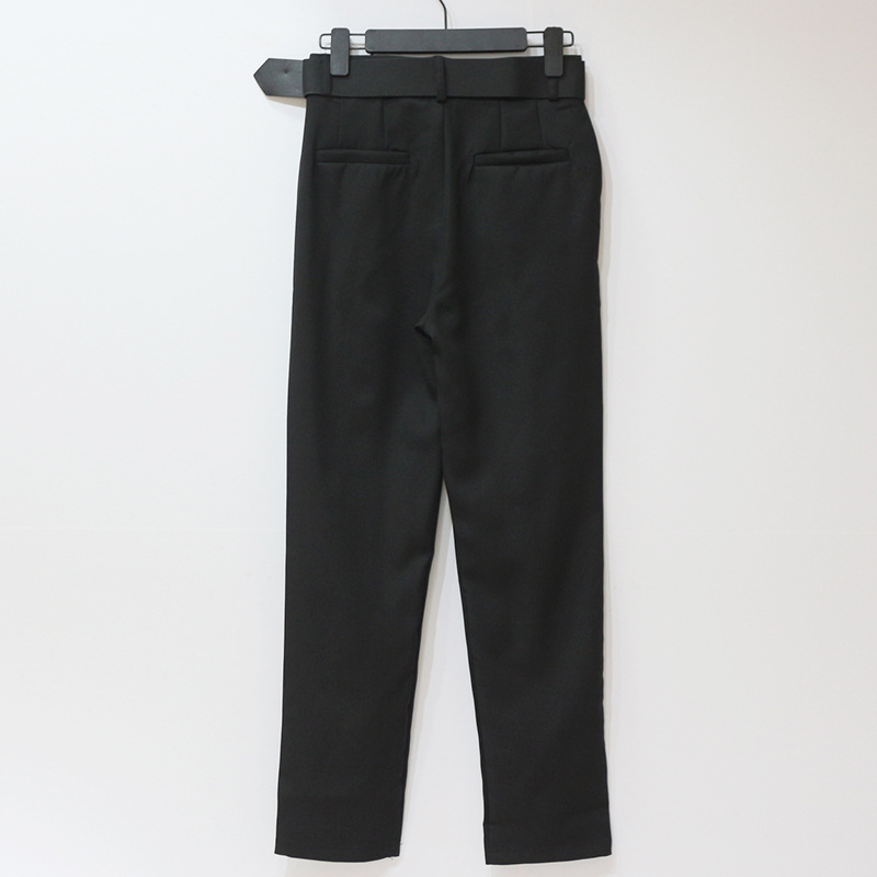 Title 3, Womens solid color high waist trousers, a vers...