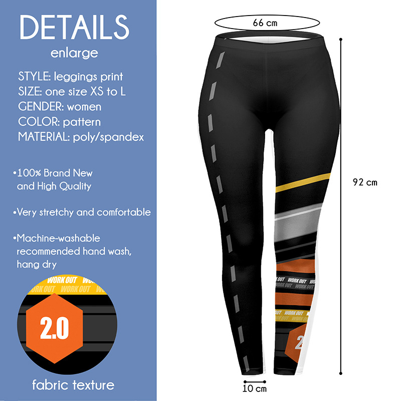 Title 1, Leggings sportivi stampati per yoga allaperto....