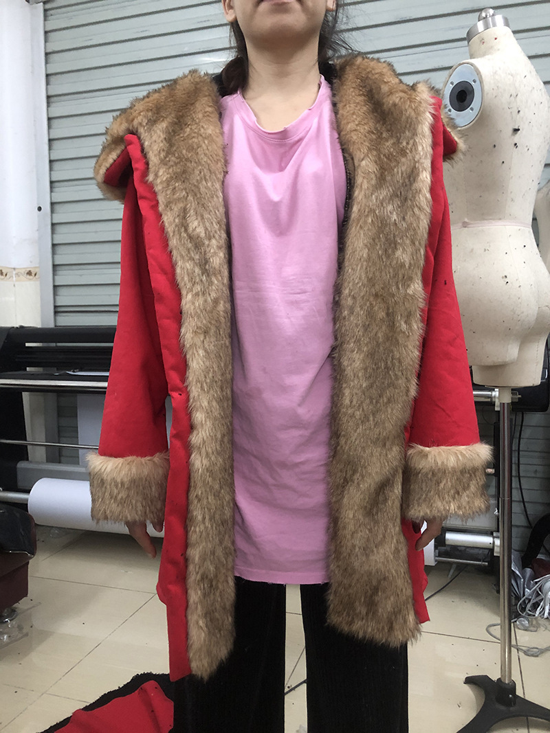 Title 9, Faux crystal fox fur collar hooded jacket, a wa...