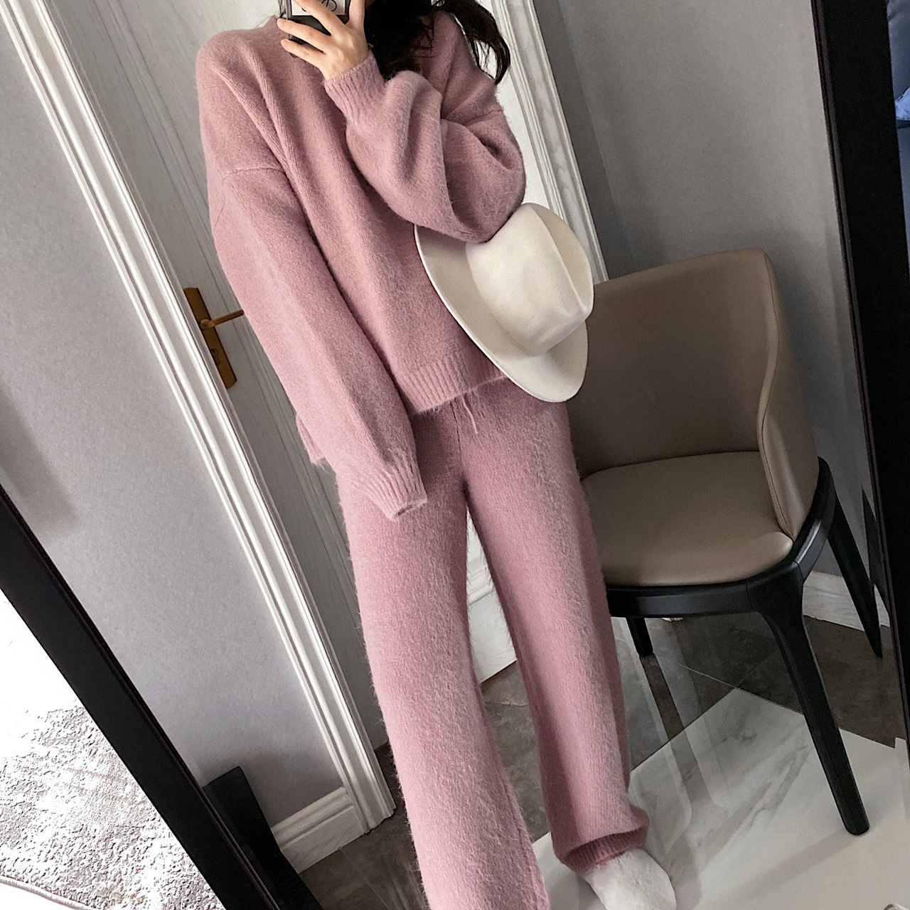 Title 24, Casual knit wide leg pants Comfortable and styl...