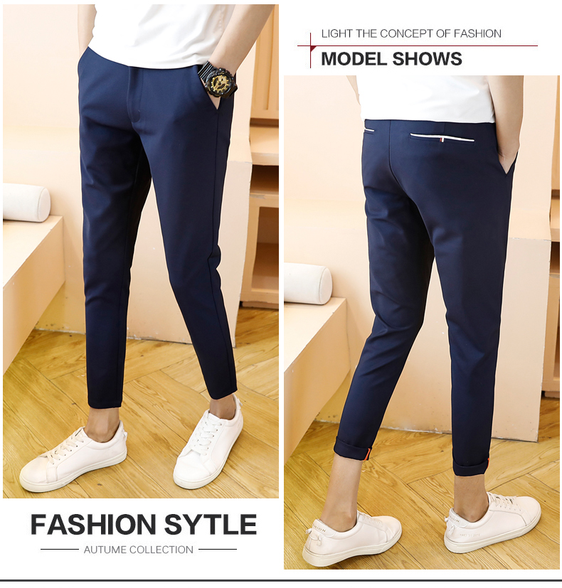 Title 5, Pantalones informales de hombre, cropped trouse...