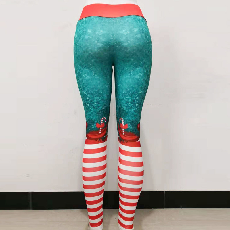 Title 5, Christmas print fitness yoga pants, festive wor...