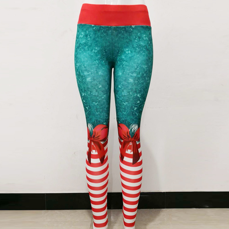 Title 7, Christmas print fitness yoga pants, festive wor...