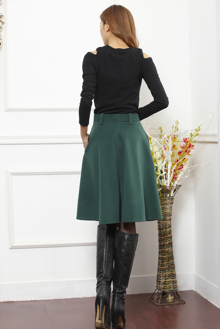 Title 12, Womens mid-length wool skirt offering style an...