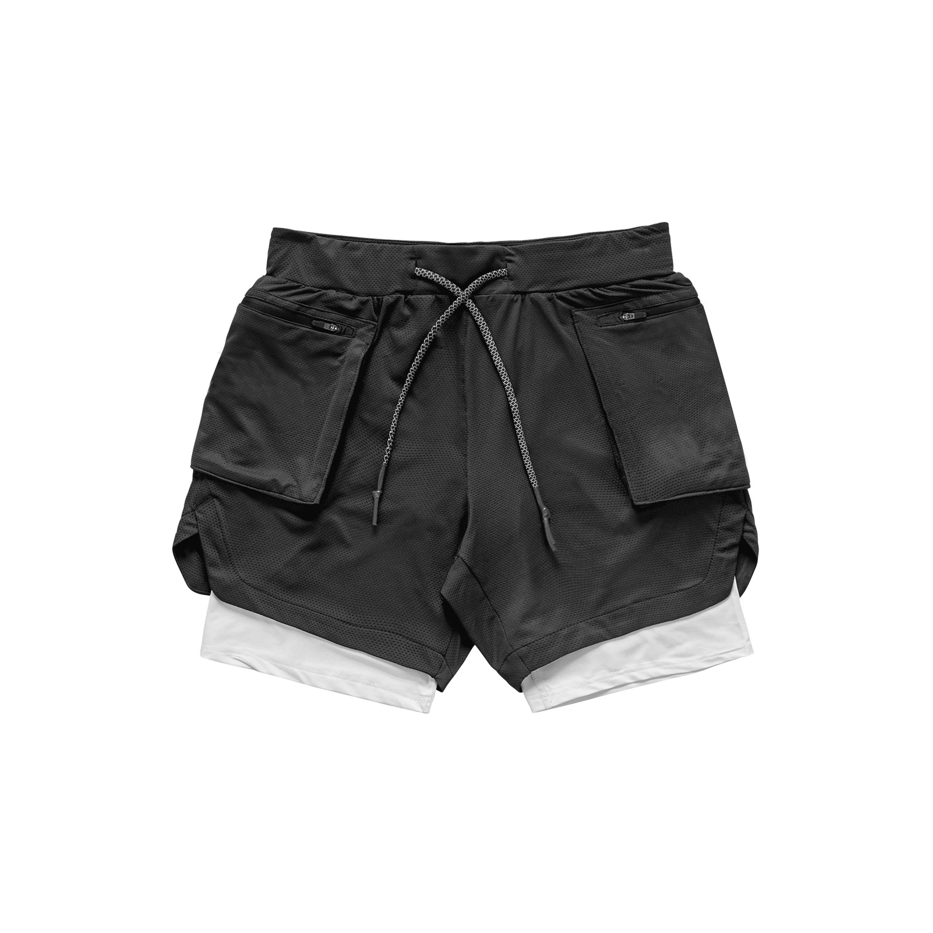 Title 5, Mesh-Sportshorts mit Doppelglanz und Camouflage...