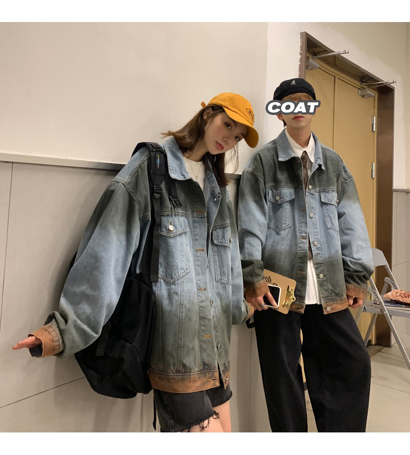 Title 4, Oversize Gradient Denim Jacket