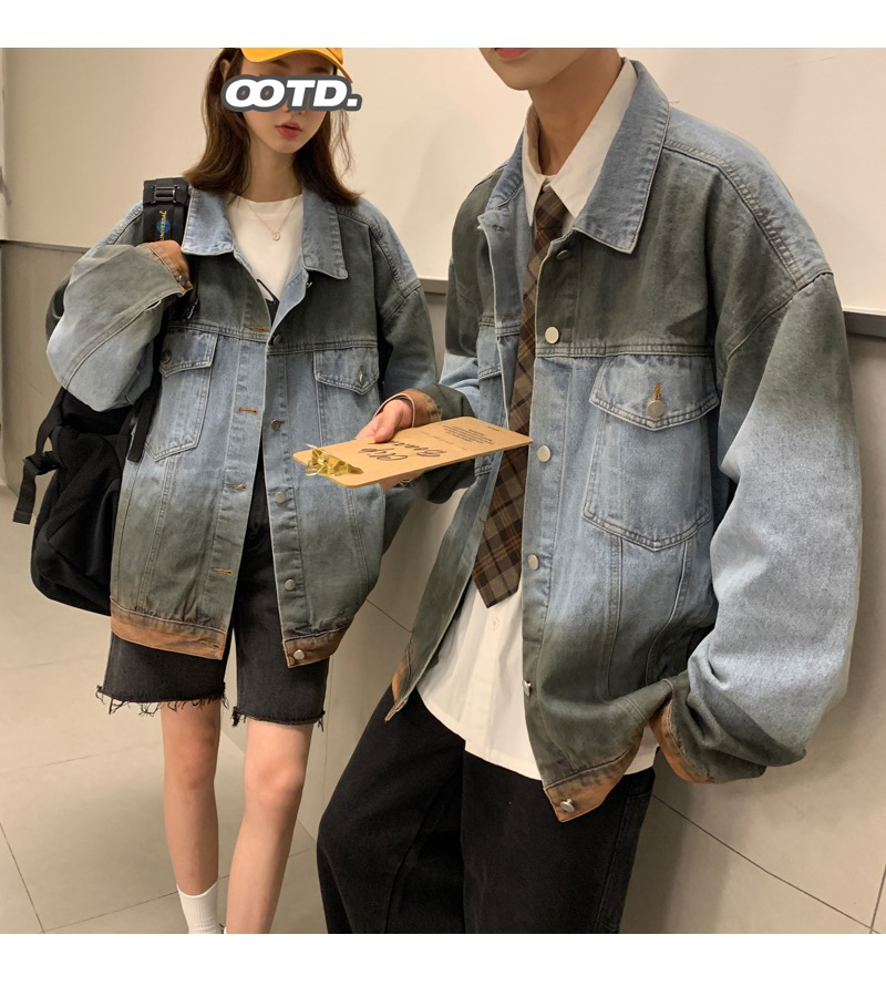 Title 8, Oversize Gradient Denim Jacket