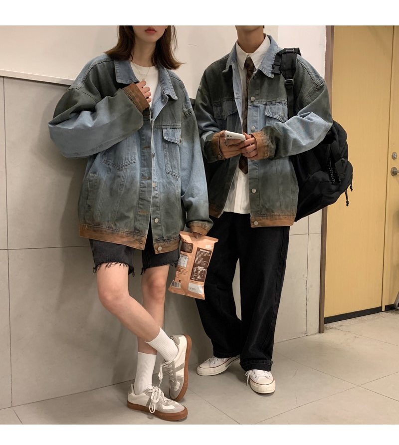 Title 13, Oversize Gradient Denim Jacket