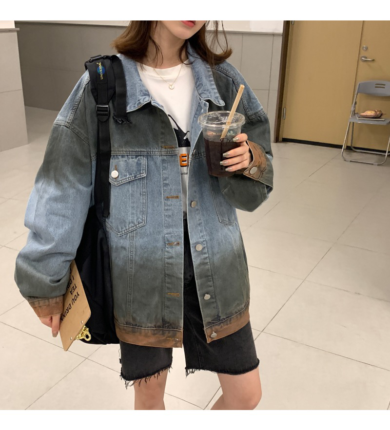 Title 15, Oversize Gradient Denim Jacket