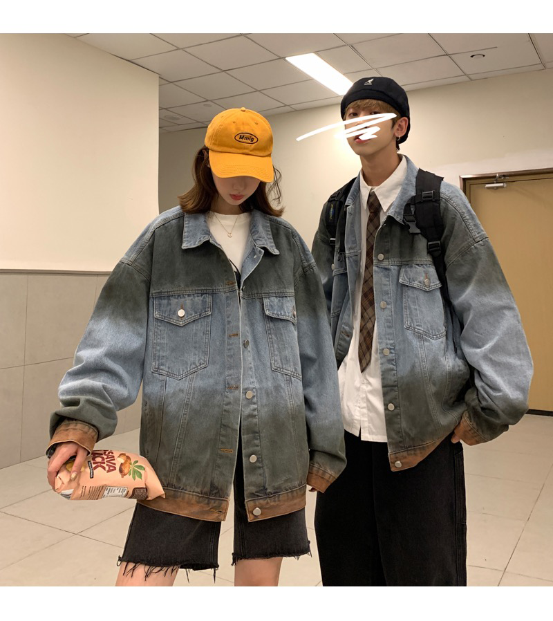 Title 16, Oversize Gradient Denim Jacket