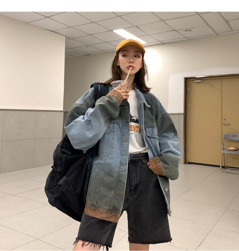 Title 17, Oversize Gradient Denim Jacket