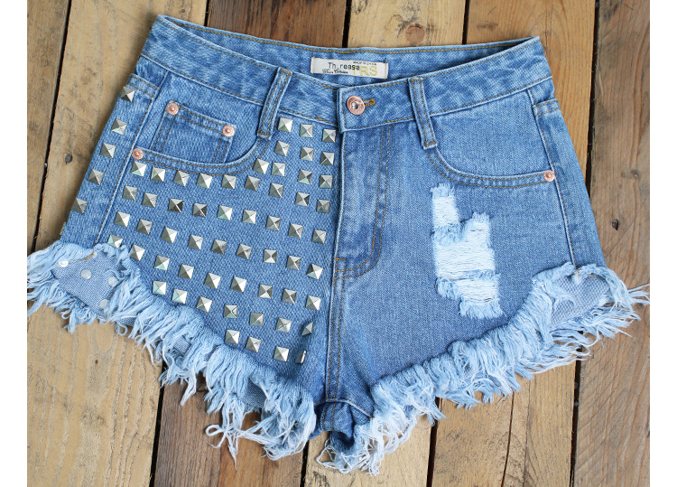 Title 14, Shorts en jean taille haute pour femmes, pour u...