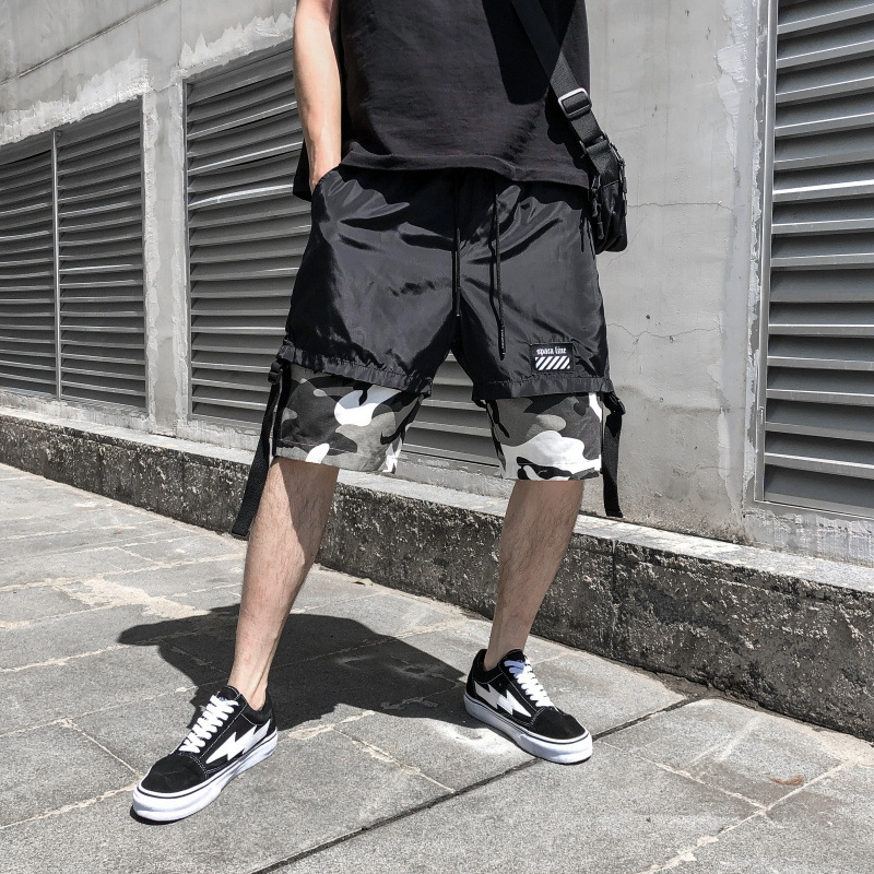 Title 5, Herren Camouflage-Shorts in lockerer Passform, ...