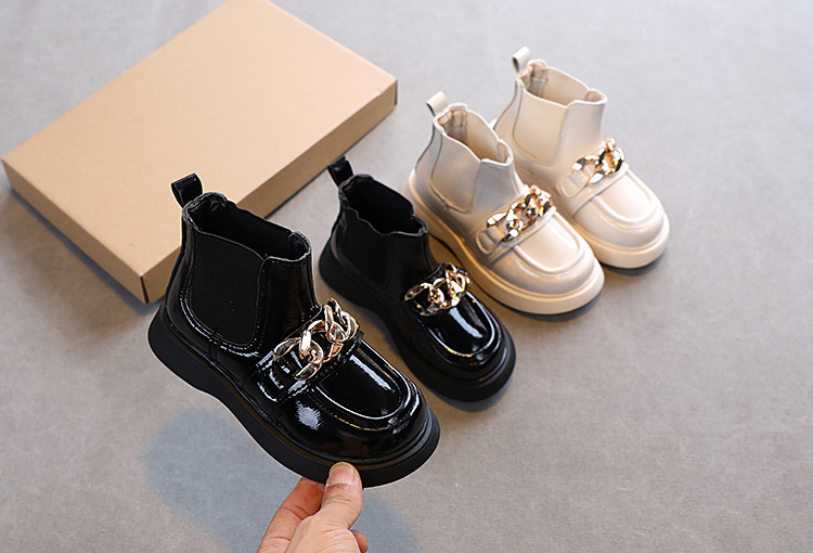 Title 2, Bottines Martin Princesse Enfant en Cuir Brilla...