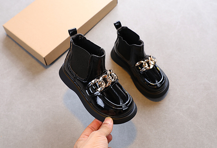 Title 7, Bottines Martin Princesse Enfant en Cuir Brilla...