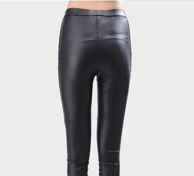 Title 4, Tied leather stitching pants, a unique blend of...