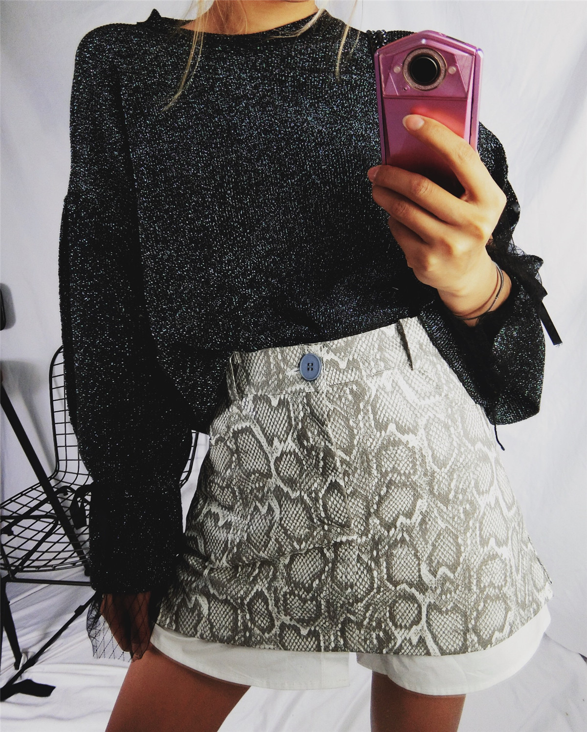 Title 2, Womens snake print A-line skirt, a stylish and...