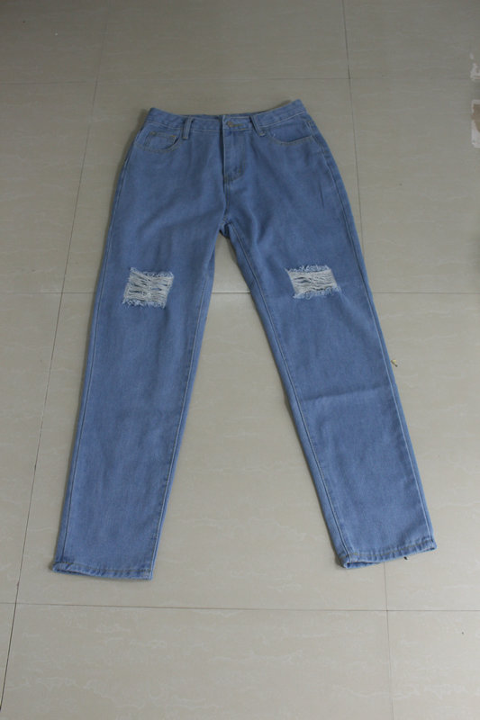 Title 11, High waist ripped washed straight leg denim tro...