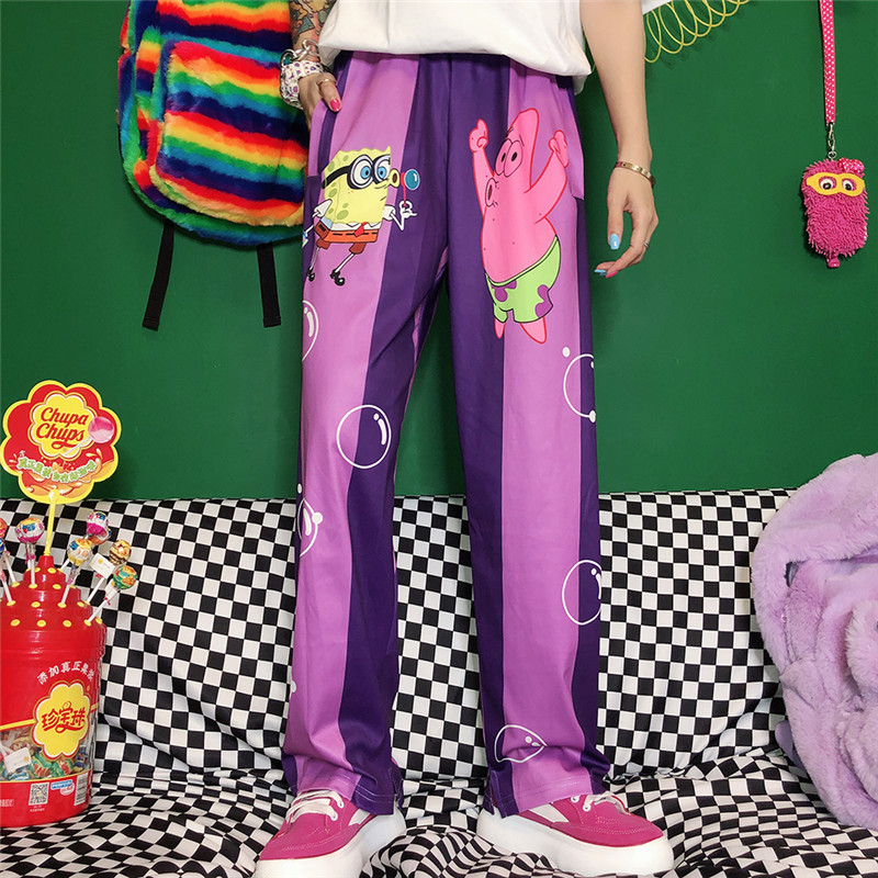 Title 5, Cartoon loose wide leg flower pants