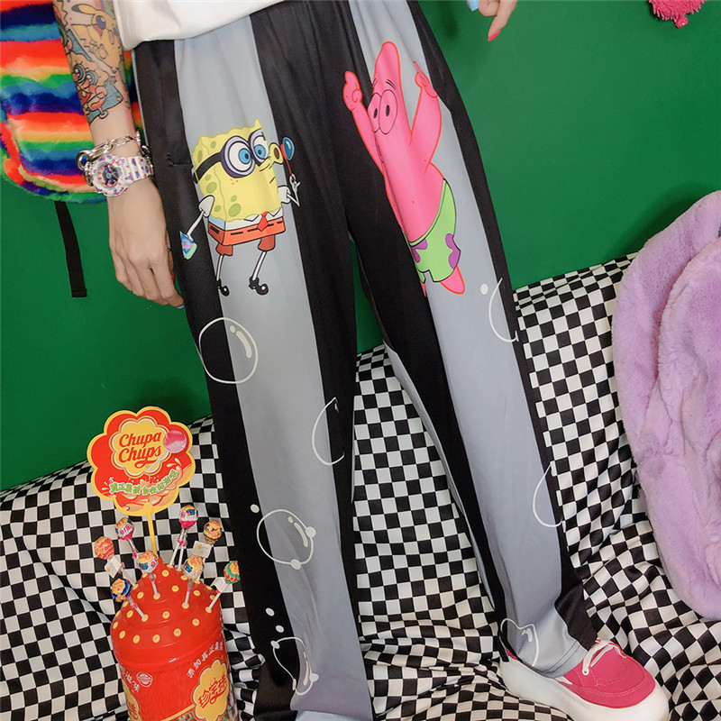 Title 6, Cartoon loose wide leg flower pants