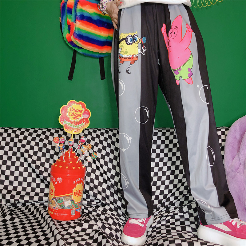 Title 10, Cartoon loose wide leg flower pants