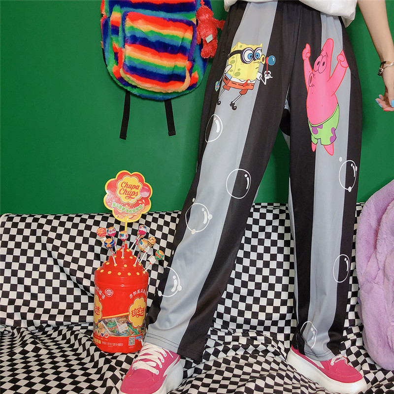 Title 11, Cartoon loose wide leg flower pants