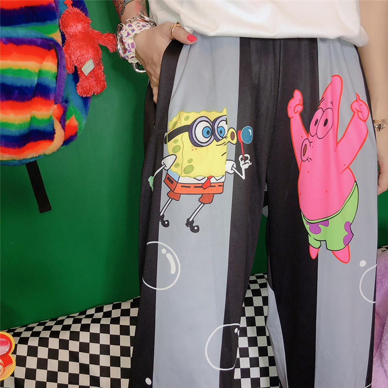 Title 13, Cartoon loose wide leg flower pants