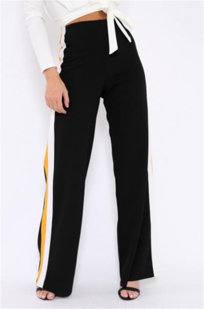 Title 4, Spring new vertical stripe edge casual pants