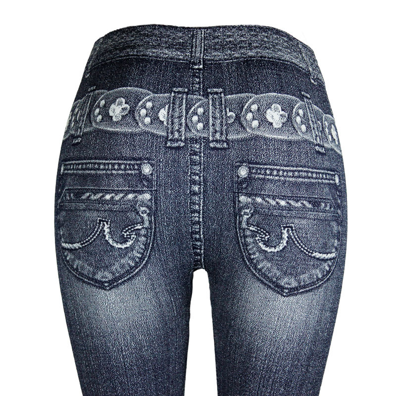 Title 15, Leggings femininas imitação jeans primavera. Co...