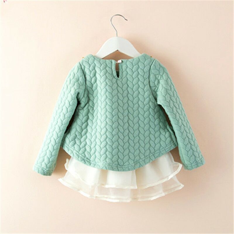 Title 1, Girls Skirt New Long-sleeved Fake Two-piece Sui...