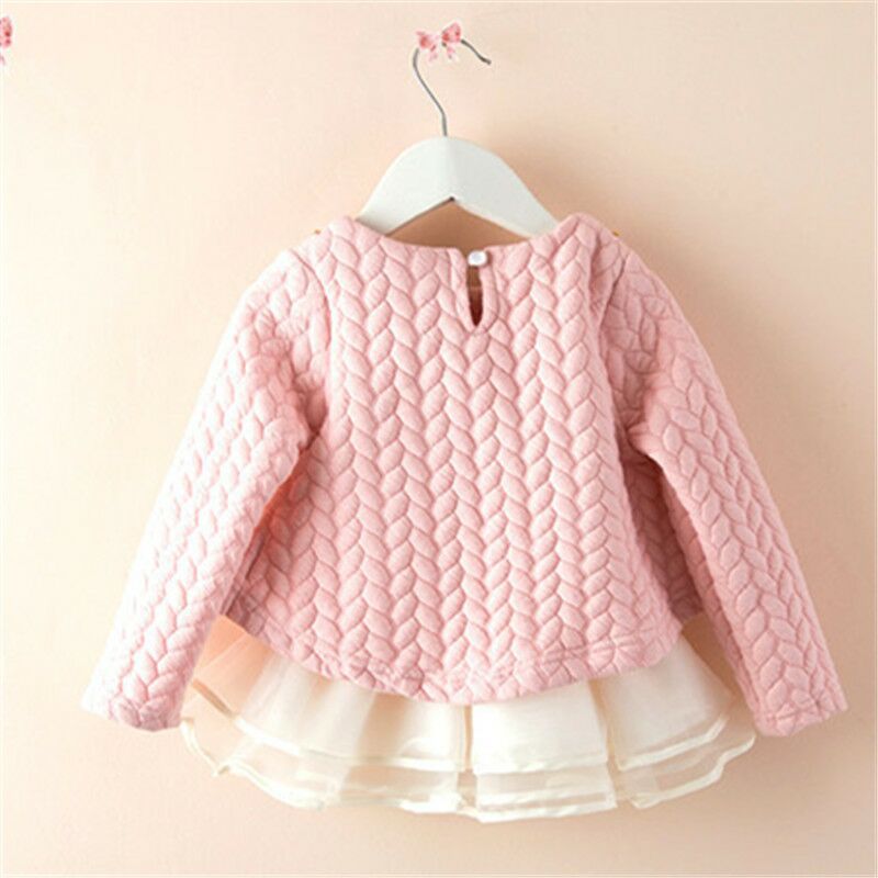 Title 2, Girls Skirt New Long-sleeved Fake Two-piece Sui...