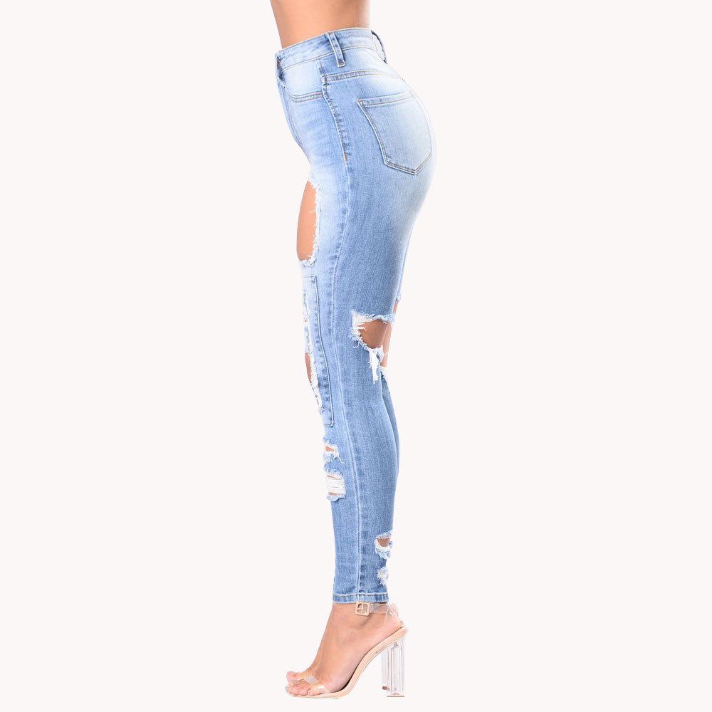 Title 6, Damesjeans met scheuren en explosies, trendy br...