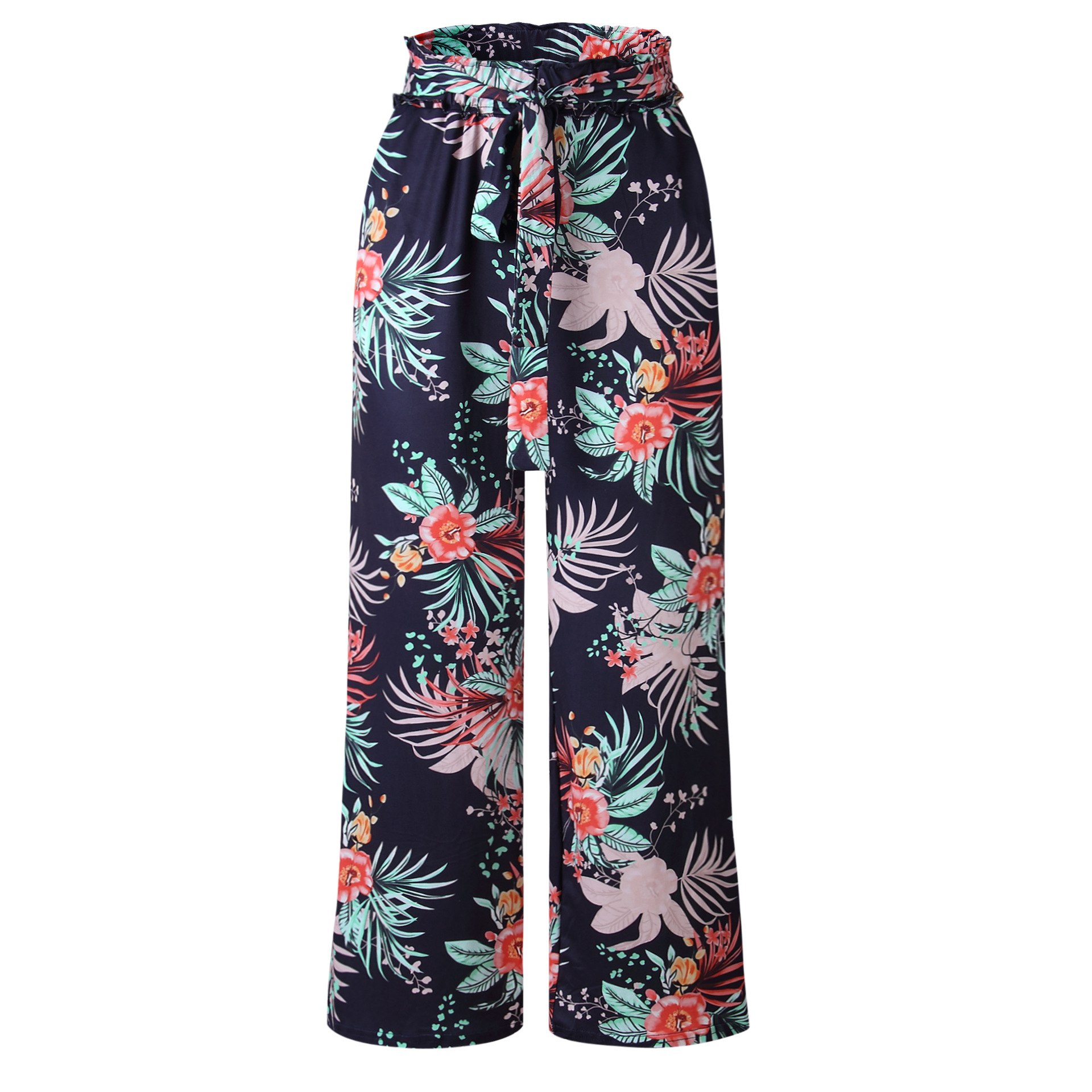 Title 5, Damen Sommerhose mit weitem Bein und Print, beq...