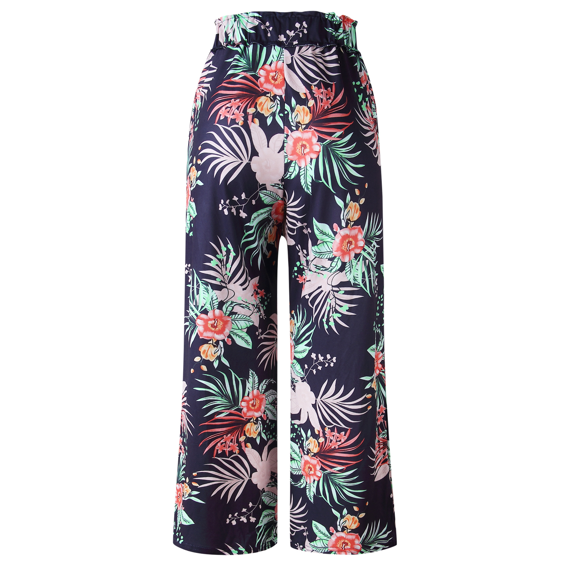 Title 6, Damen Sommerhose mit weitem Bein und Print, beq...