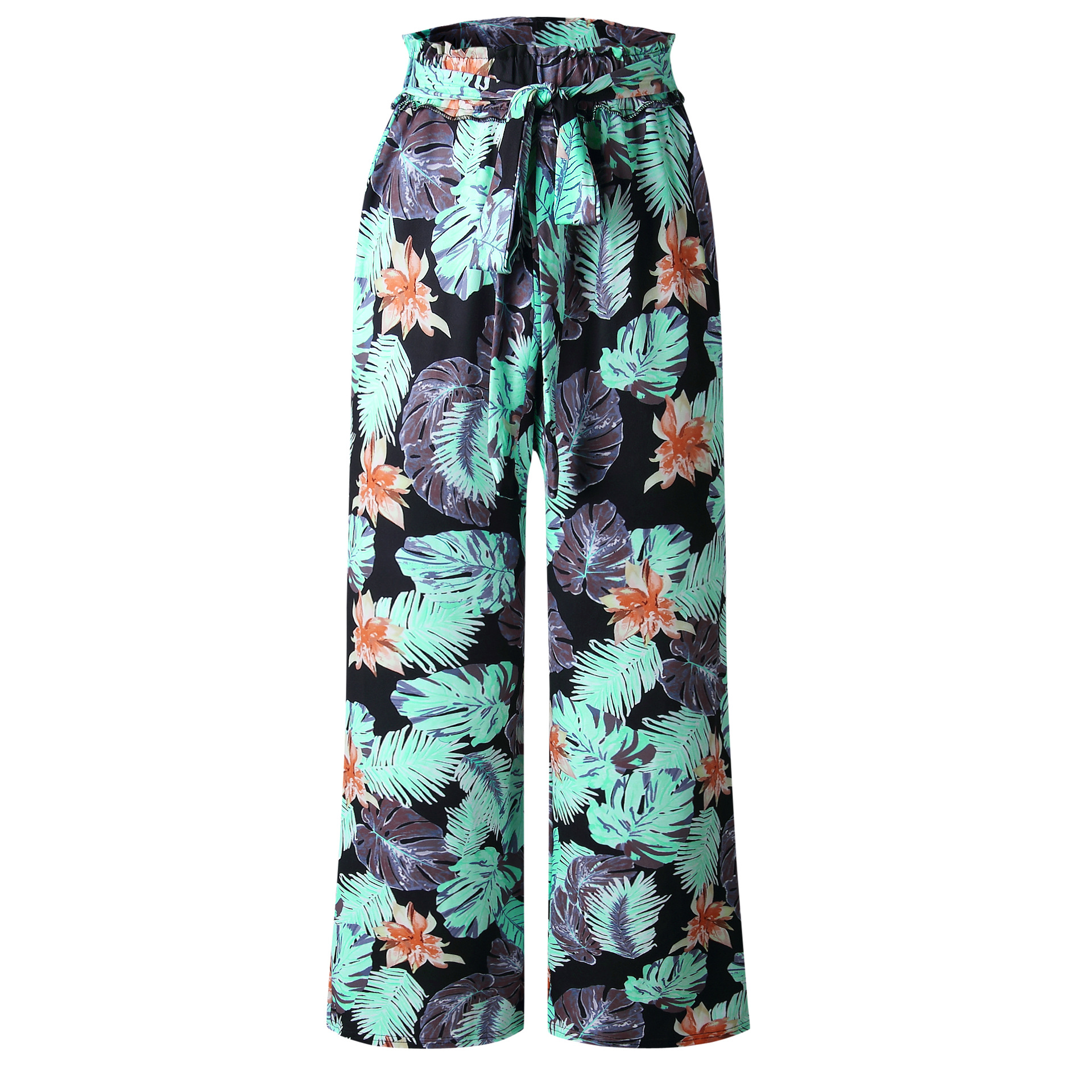 Title 11, Dames zomer broek met wijde pijpen en print, co...