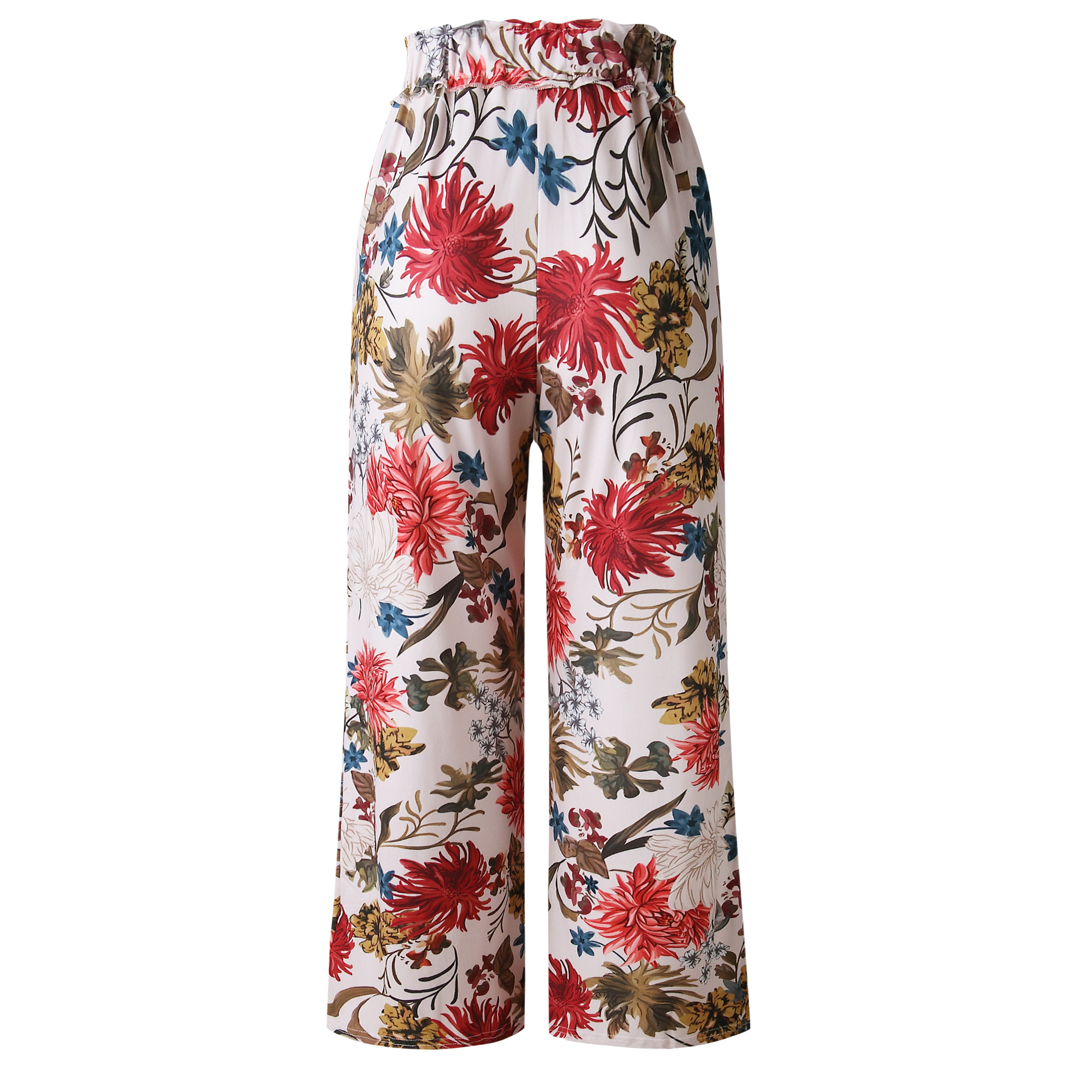 Title 15, Dames zomer broek met wijde pijpen en print, co...