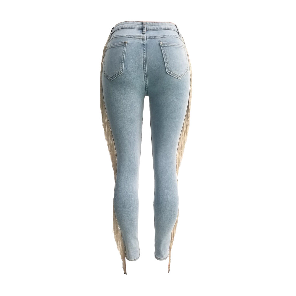 Title 72, Casual jeans met ruches en franjes, perfect voo...