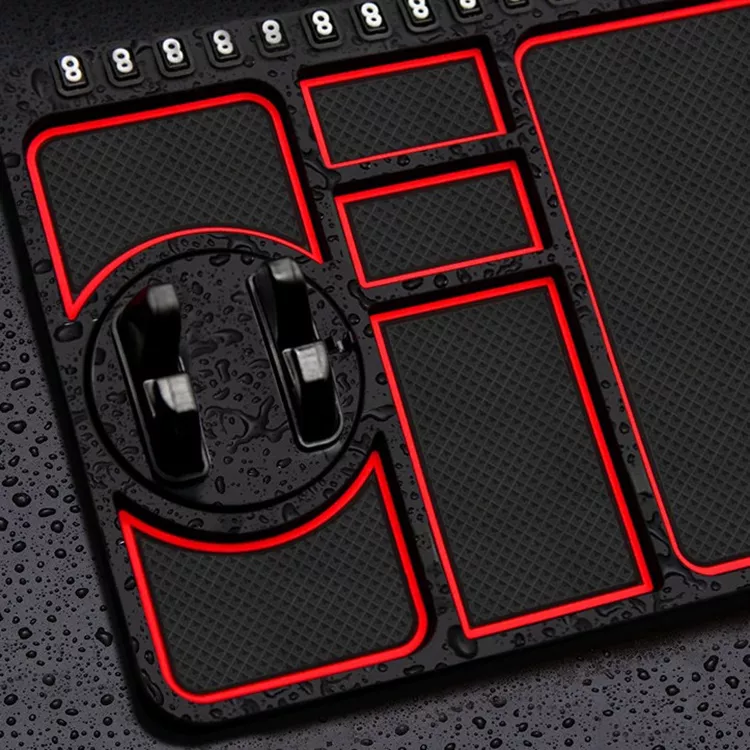 Multi-function car mobile phone bracket car non-slip pad bracket storage pad temporary parking number plate bracket