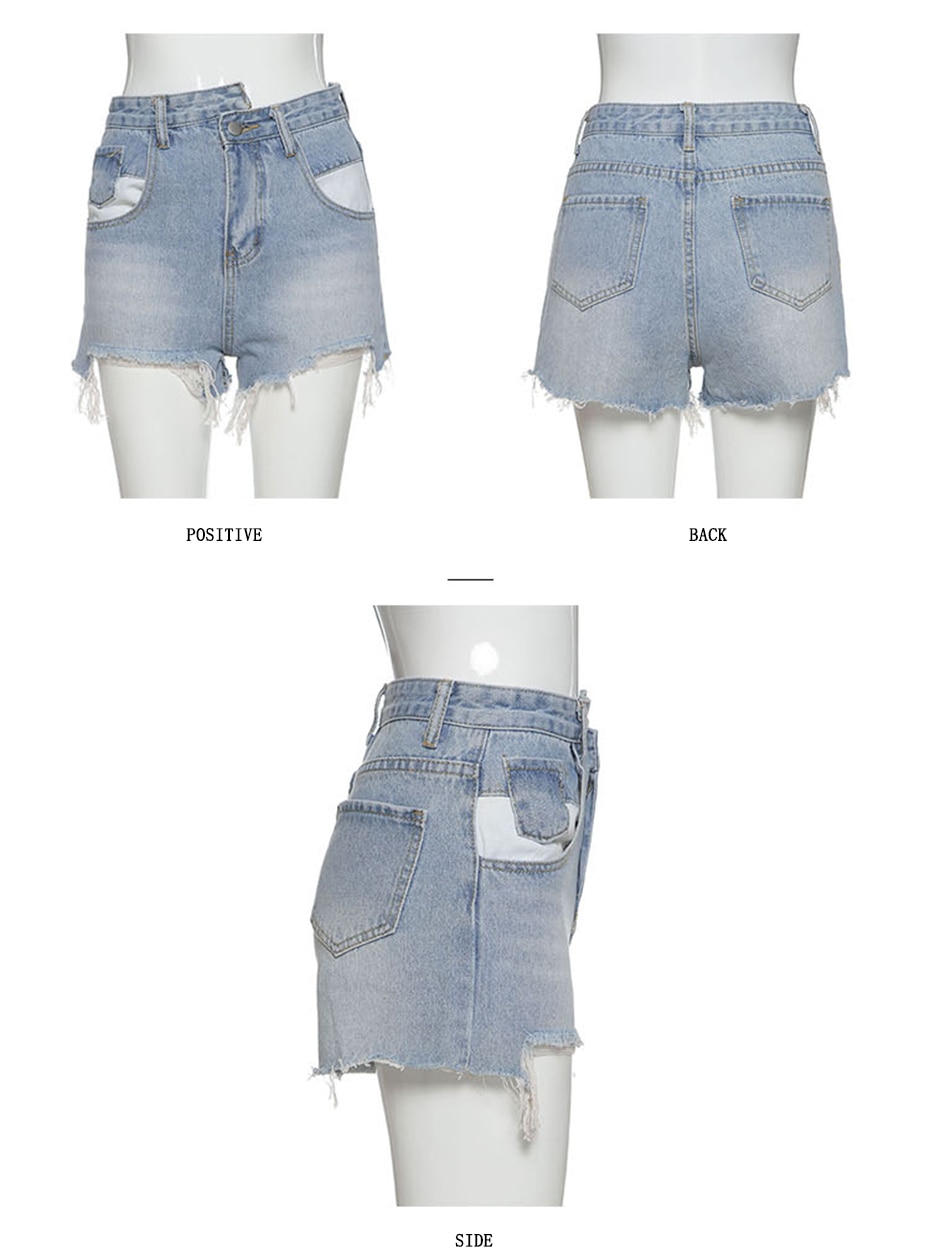 Title 1, Vintage jeans met hoge taille en onregelmatige ...