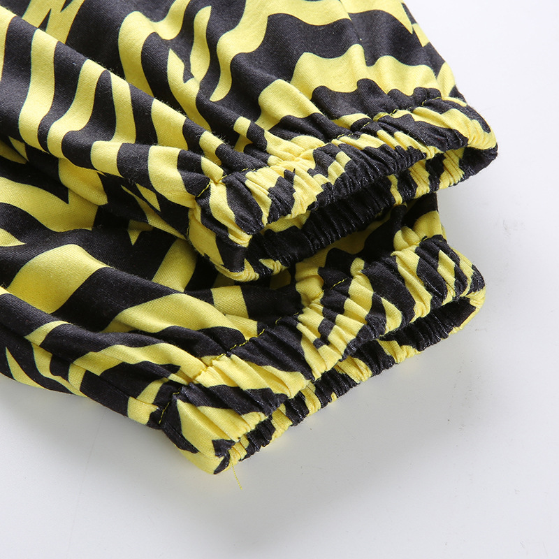 Title 6, YELLOW ZEBRA PATTERN SWEATPANTS