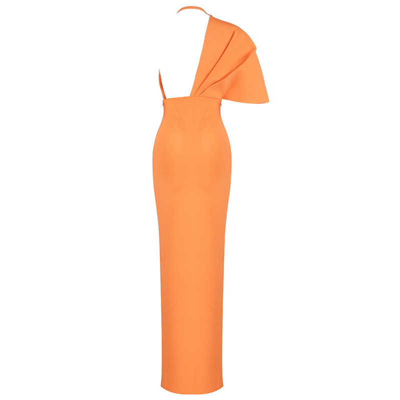 Title 7, Sexy Single Slim Bandage-Kleid mit tiefem V-Aus...