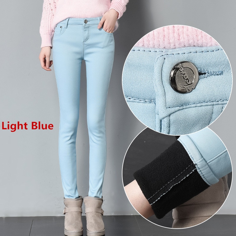 Title 15, Thick pencil denim outerwear and long plus velv...