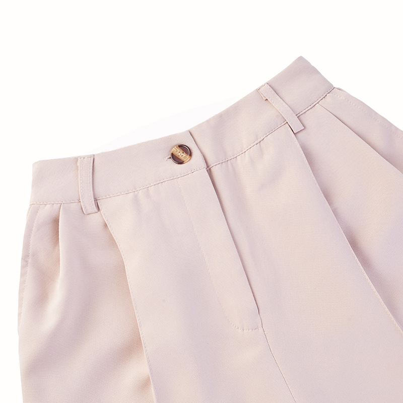 Title 18, Solid Color High-Waist Straight-Leg Suit Pants ...