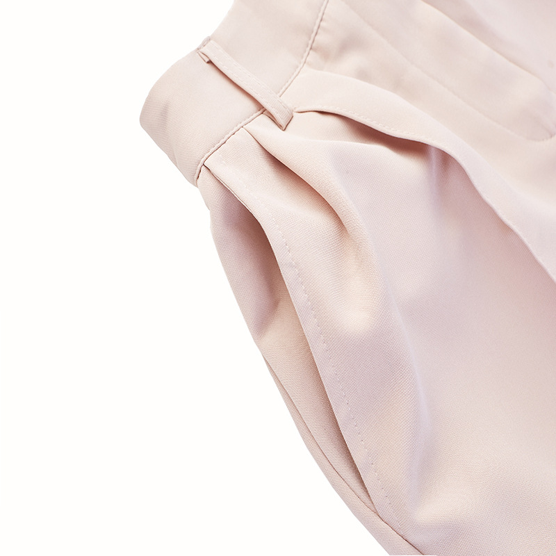 Title 19, Solid Color High-Waist Straight-Leg Suit Pants