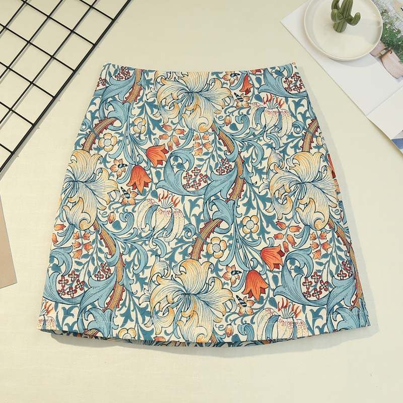 Title 1, Summer Embossed Jacquard A-line Short Skirt, Hi...